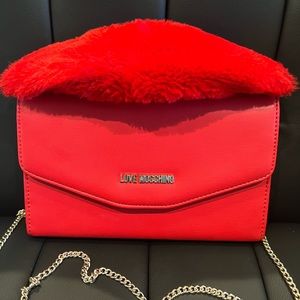 fluffy moschino bag